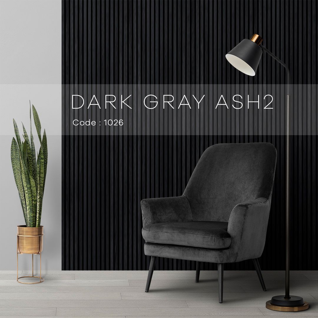 پنل چوبی با روکش چوب اَش مدل dark gray ash 2